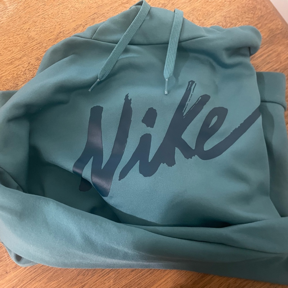 Nike Women's Club Fleece Funnel Neck Hoodie in Teal Size Small